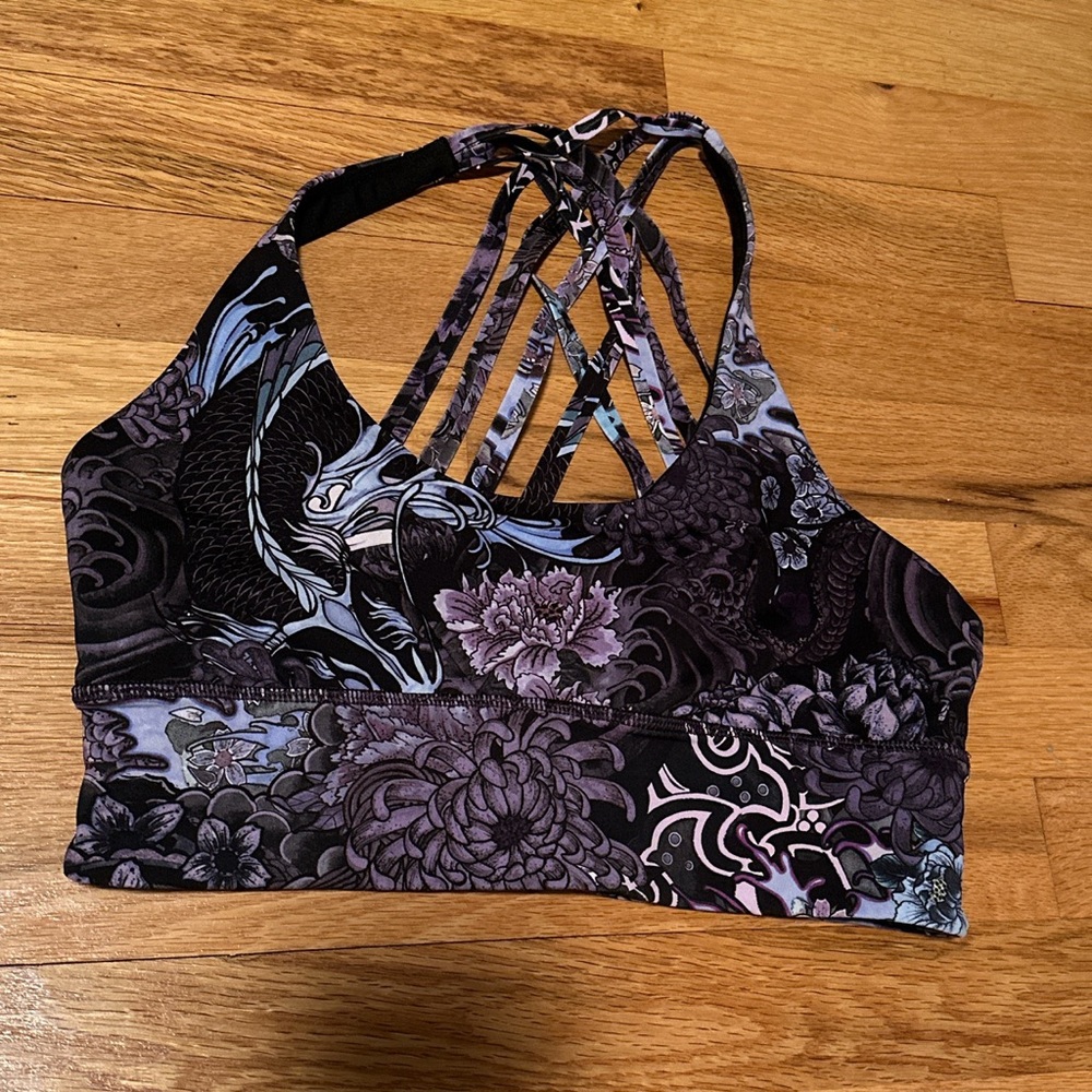 Lululemon purple pattern sports bra